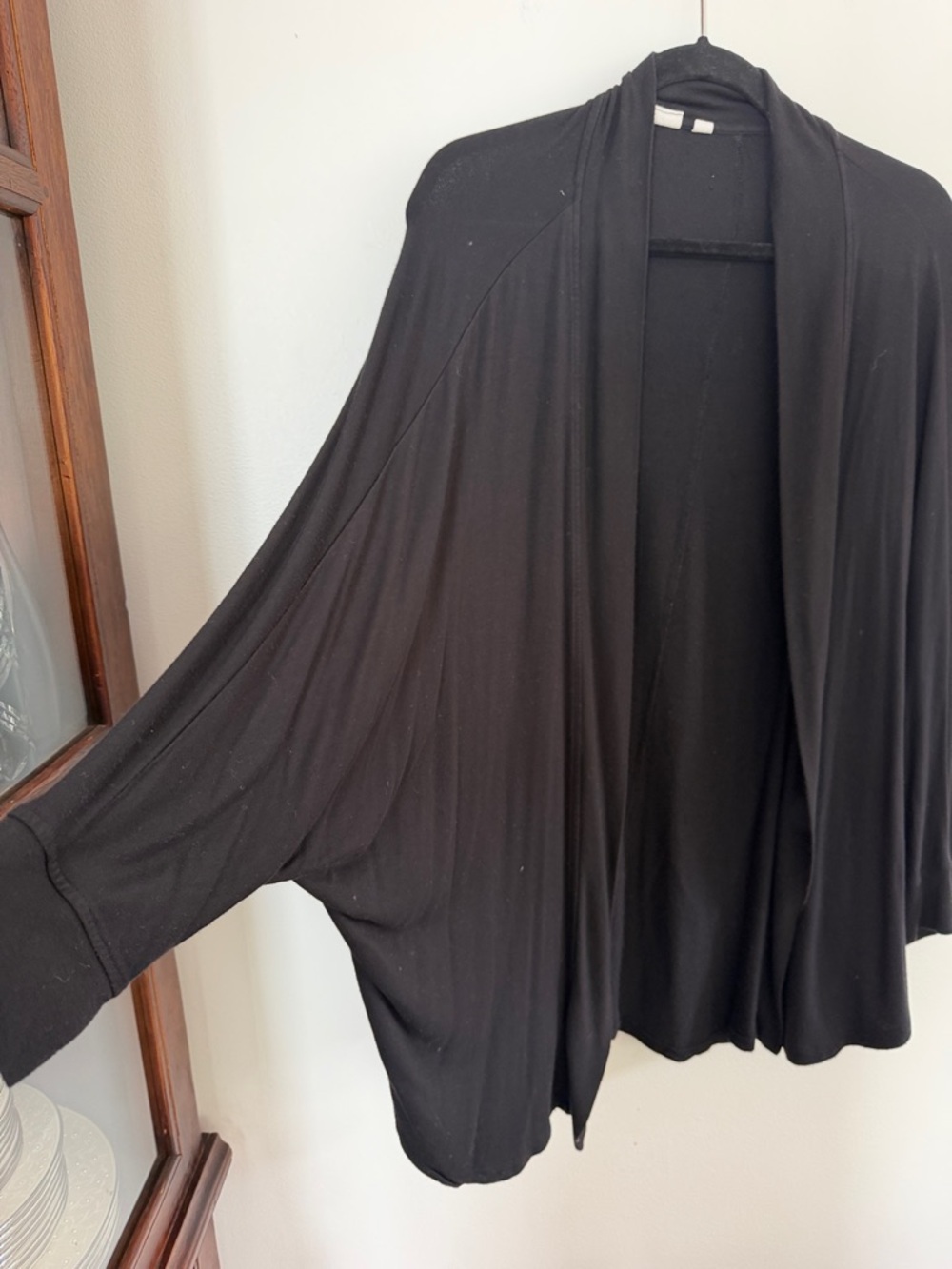 GAP Black Open-Front Draped Women's Cardigan
